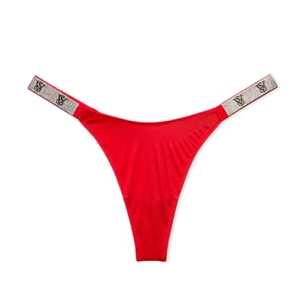 Victoria's Secret Panties Bling Thong Set - Pink, Red, Purple, Black Medium BNWT